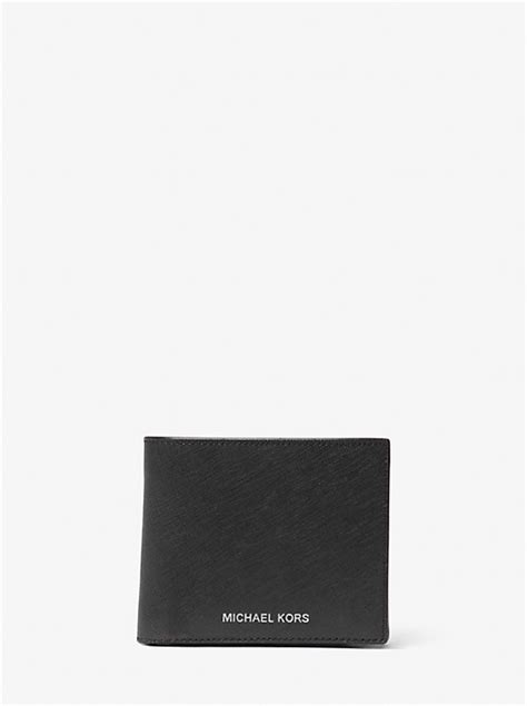 michael kors harrison leather wallet|Michael Kors bifold wallet women's.